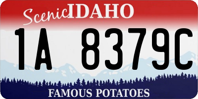 ID license plate 1A8379C