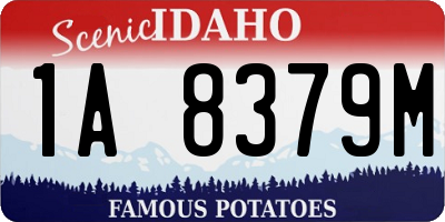 ID license plate 1A8379M