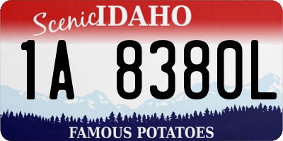 ID license plate 1A8380L