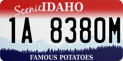 ID license plate 1A8380M