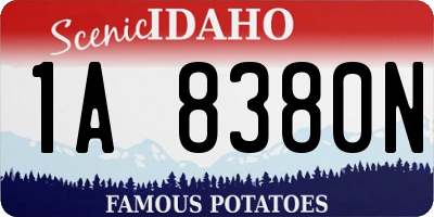 ID license plate 1A8380N