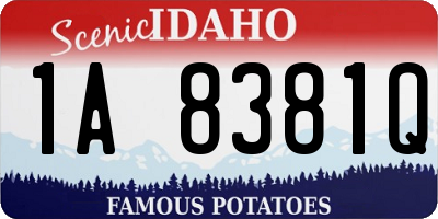 ID license plate 1A8381Q