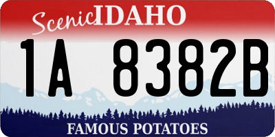 ID license plate 1A8382B