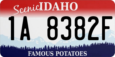 ID license plate 1A8382F