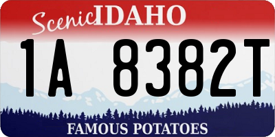 ID license plate 1A8382T