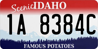 ID license plate 1A8384C