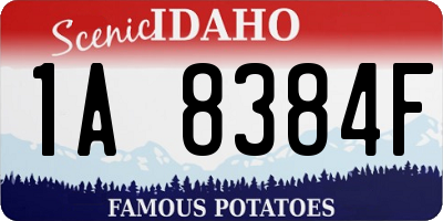 ID license plate 1A8384F