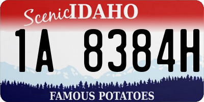 ID license plate 1A8384H