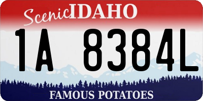 ID license plate 1A8384L
