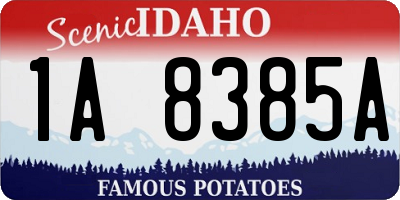 ID license plate 1A8385A