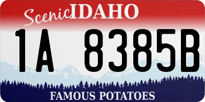 ID license plate 1A8385B