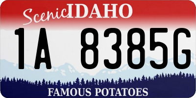 ID license plate 1A8385G