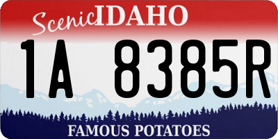 ID license plate 1A8385R