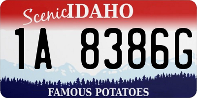 ID license plate 1A8386G