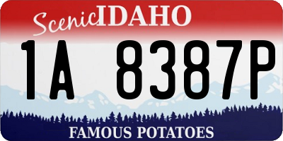 ID license plate 1A8387P