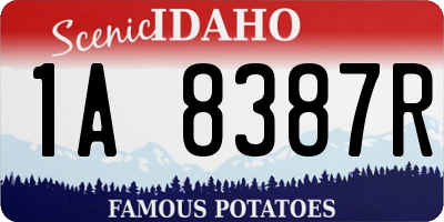 ID license plate 1A8387R