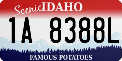 ID license plate 1A8388L