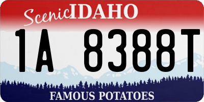 ID license plate 1A8388T