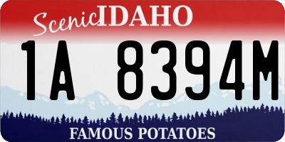 ID license plate 1A8394M