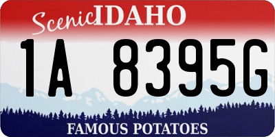 ID license plate 1A8395G