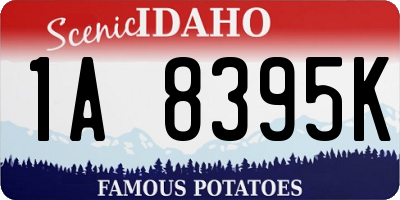ID license plate 1A8395K