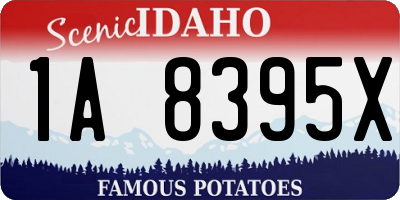 ID license plate 1A8395X