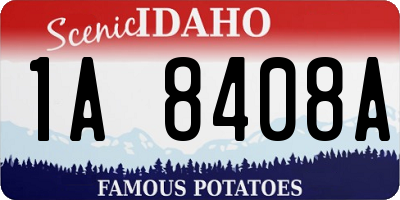 ID license plate 1A8408A