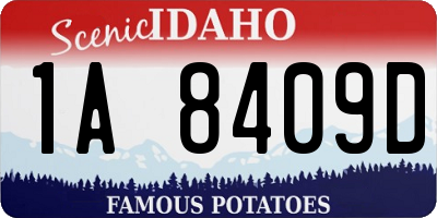 ID license plate 1A8409D