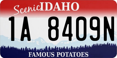 ID license plate 1A8409N