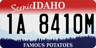 ID license plate 1A8410M