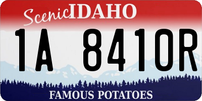 ID license plate 1A8410R