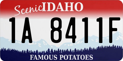 ID license plate 1A8411F