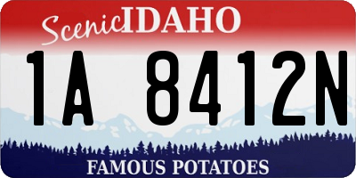 ID license plate 1A8412N