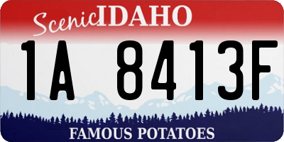 ID license plate 1A8413F