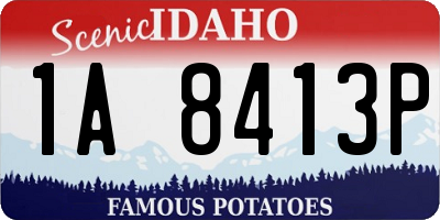ID license plate 1A8413P