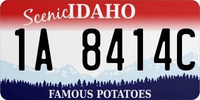 ID license plate 1A8414C