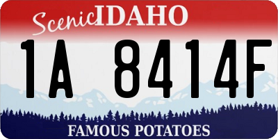 ID license plate 1A8414F