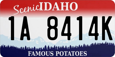 ID license plate 1A8414K