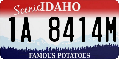 ID license plate 1A8414M