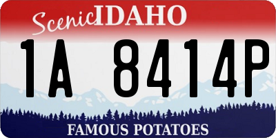ID license plate 1A8414P