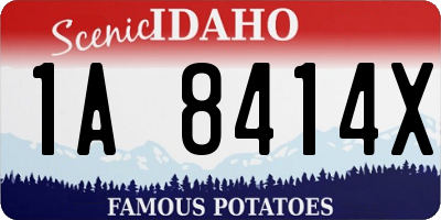 ID license plate 1A8414X