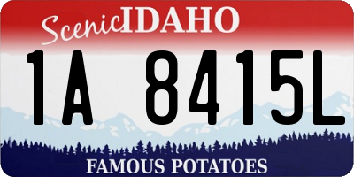 ID license plate 1A8415L