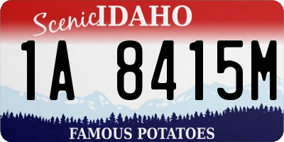 ID license plate 1A8415M