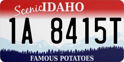 ID license plate 1A8415T