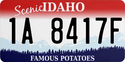 ID license plate 1A8417F