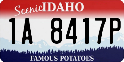 ID license plate 1A8417P