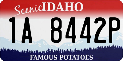 ID license plate 1A8442P