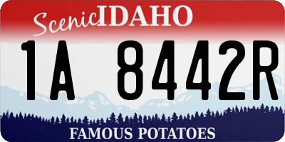 ID license plate 1A8442R