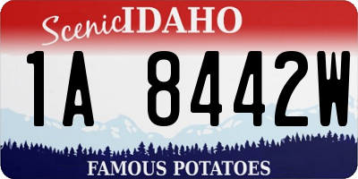 ID license plate 1A8442W
