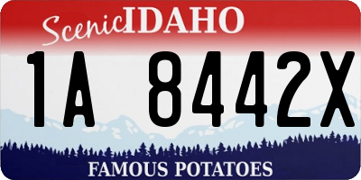 ID license plate 1A8442X